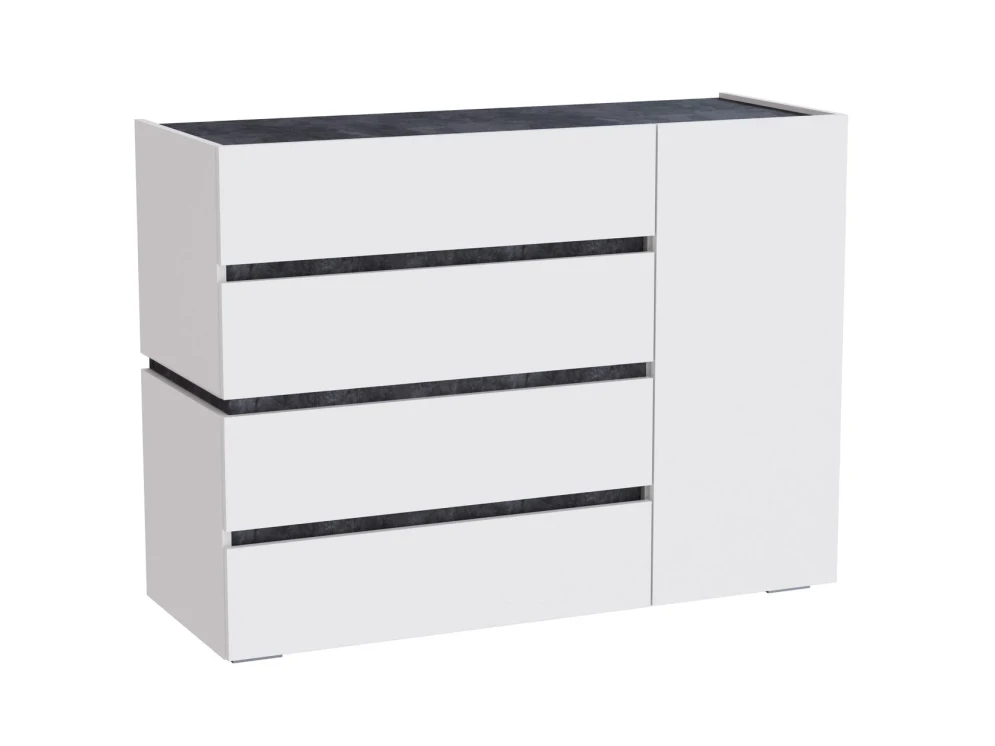 Комод Аркон, Белый / Бетон темный 