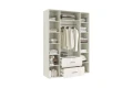 Шкаф 4-х створчатый Фиеста New, Дуб крафт белый / Графит 