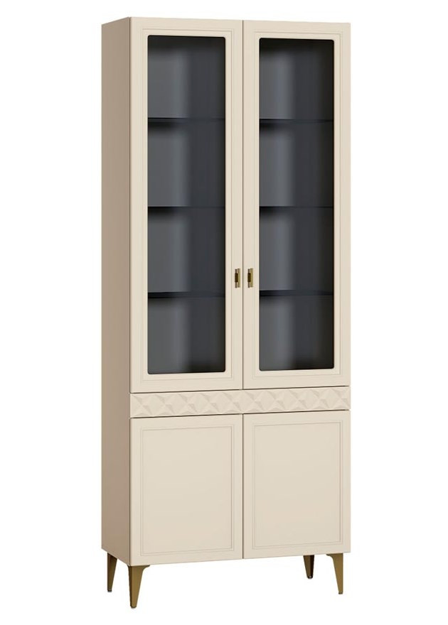 Шкаф-витрина Марион, Слоновая кость 