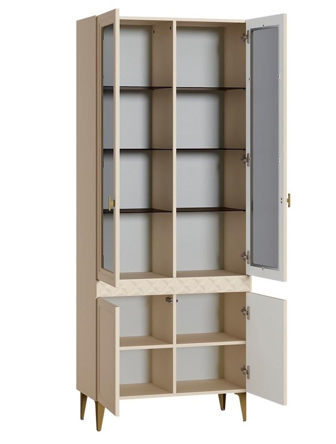 Шкаф-витрина Марион, Слоновая кость 