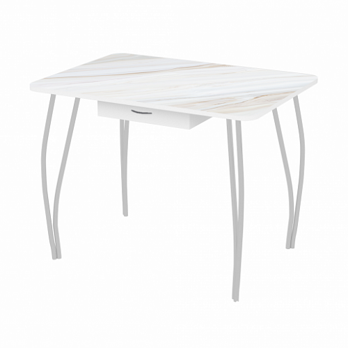 Стол обеденный Сеул 8 с ящиком, опора Дуга 