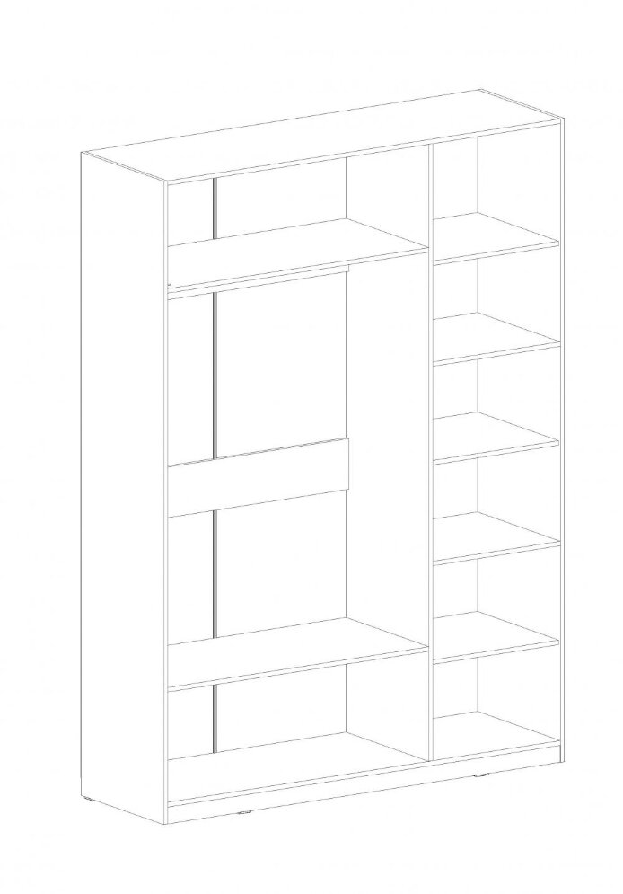 Шкаф 3-х дверный с обрамлением Глазго 