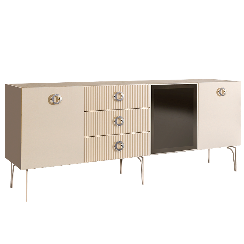 Комод (для гостиной) 2.1  БМКМ-5(Fi) [4]  (1 дверь стекло-2 двери лак) Bogemia Fillini 