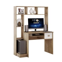 Стол компьютерный СК 01, дуб крафт серый/дуб крафт белый