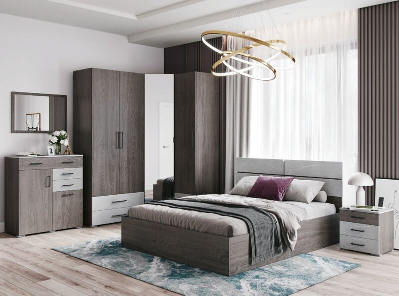 Спальня модульная Теана 2, анкор темный  