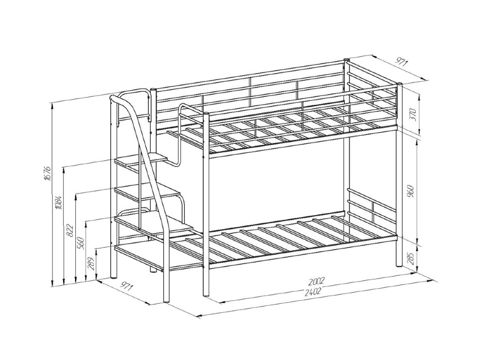 Кровать двухъярусная Толедо 