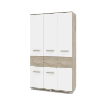 Шкаф трехстворчатый В32 Виора, Серый дуб/Белый