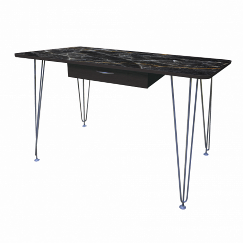 Стол обеденный Сеул 8 с ящиком, опора Лофт 