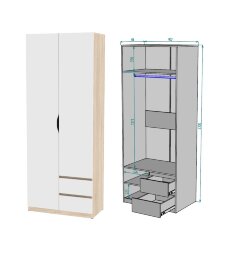 Шкаф Мальта H200