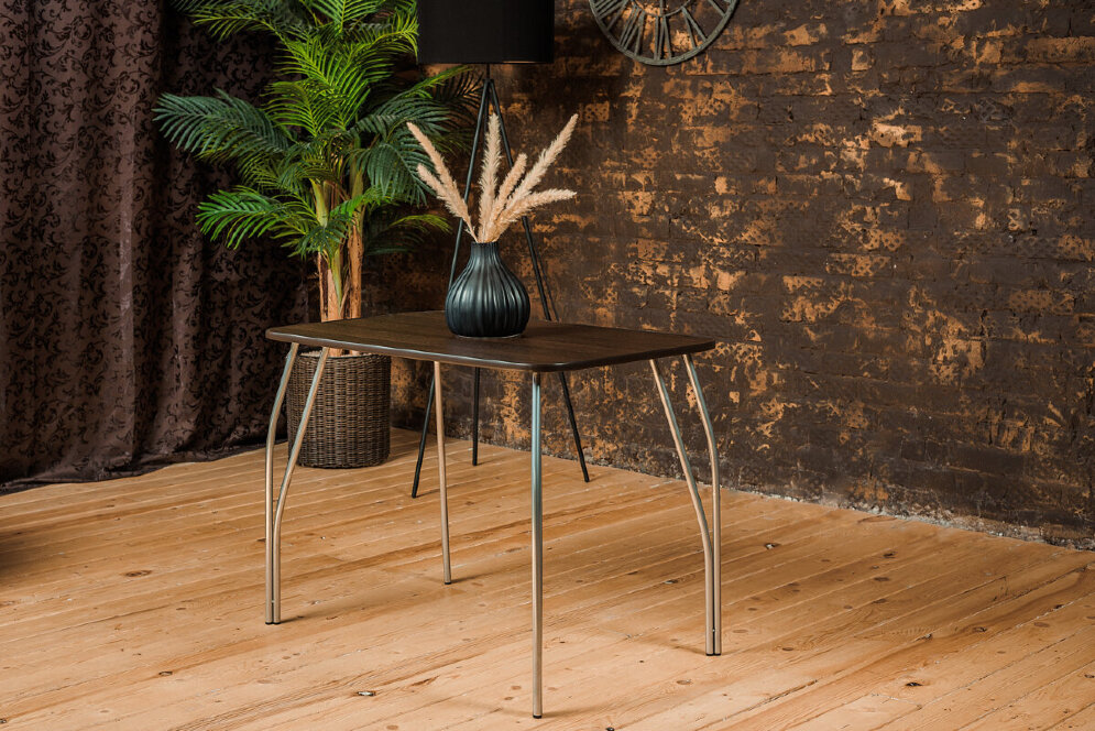 Стол обеденный на металлическом основании, венге 