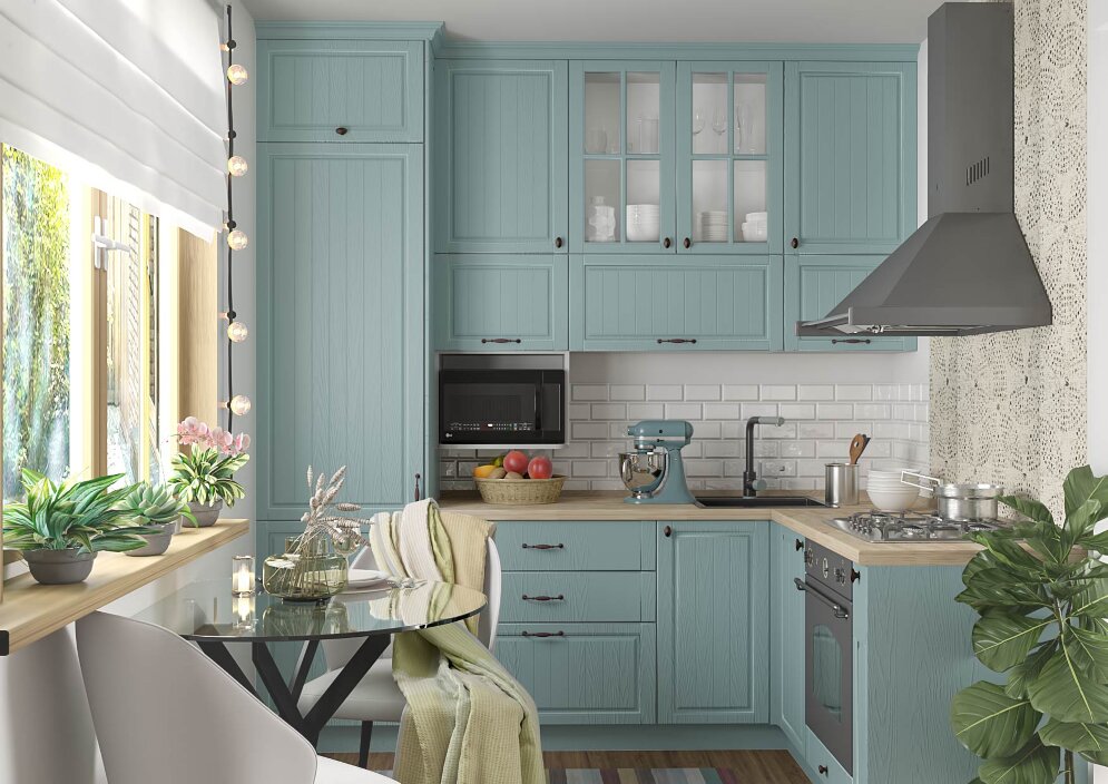 Кухня Кантри (роял вуд голубой)  