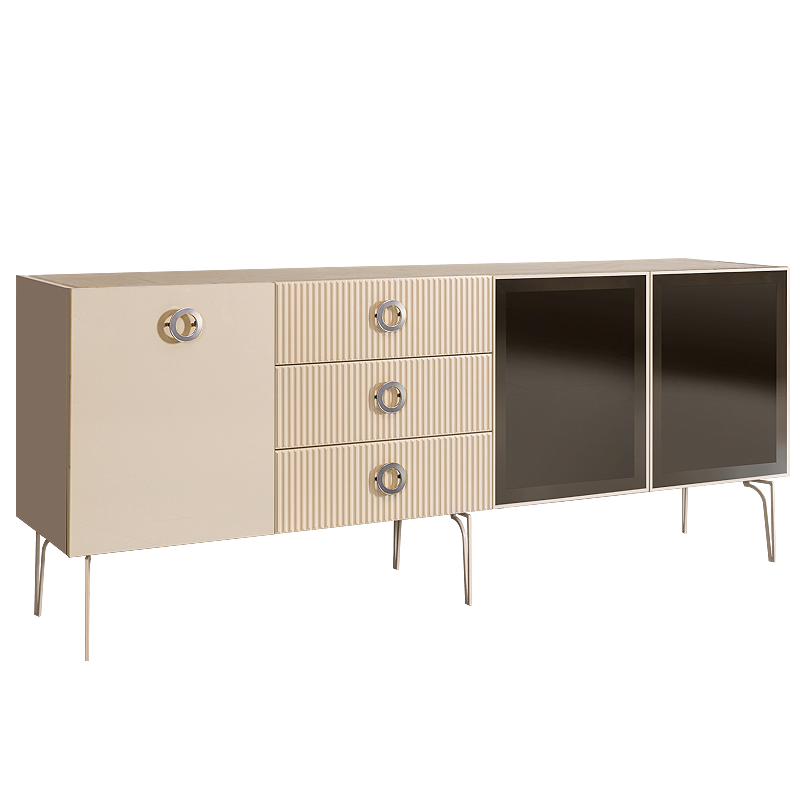 Комод (для гостиной) 2.1 БМКМ-5(Fi) [5][10] (2 двери стекло-1 дверь лак) Bogemia Fillini 