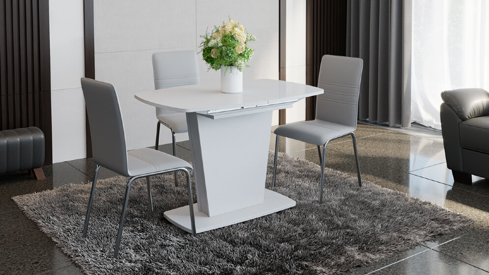 Стол раздвижной Честер, тип 1 (Белый) 