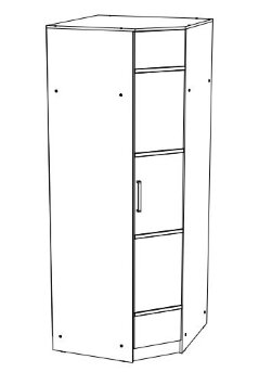 Шкаф угловой Сакура  