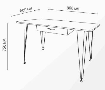 Стол обеденный Сеул 8 с ящиком, ЛДСП