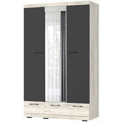 Шкаф Соната ШСЗ-1350, Крафт белый - Антрацит 