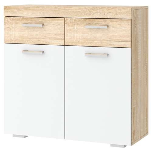 Тумба Соната ТС-900, Сонома/Белый глянец  