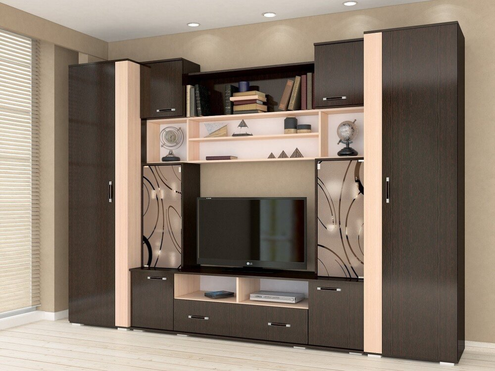 Гостиная Оскар-18 ОГЦС-1, Венге/Дуб молочный 