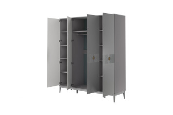 Шкаф 4-х дверный Фарго, Антрацит