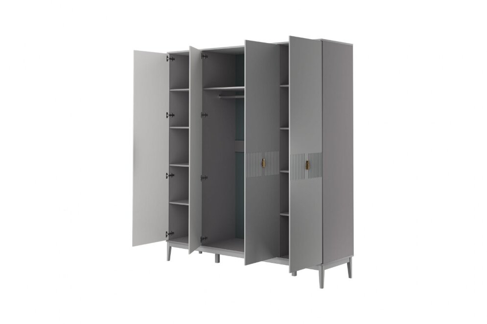 Шкаф 4-х дверный Фарго, Антрацит 