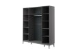 Шкаф 4-х дверный Фарго, Антрацит 