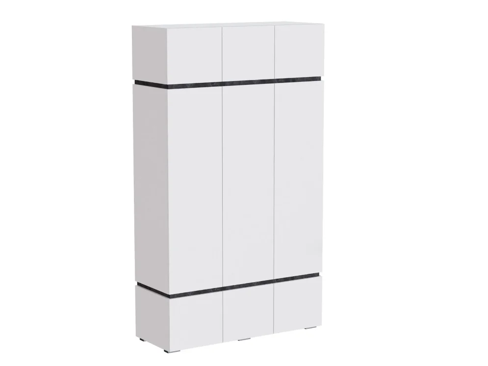 Шкаф 3-х створчатый Аркон, Белый / Бетон темный 