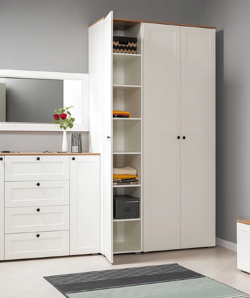 Модульная прихожая Остин, белый шагрень 