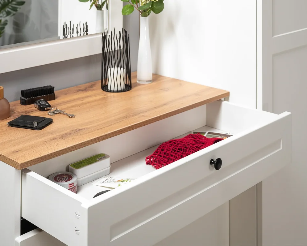 Модульная прихожая Остин, белый шагрень 