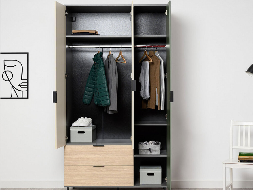 Шкаф 3-х створчатый 16.317.03 Марвэл, тёмно-серый 