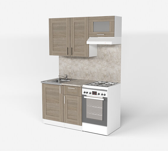 Кухонный гарнитур Лира медиум, 140 см 