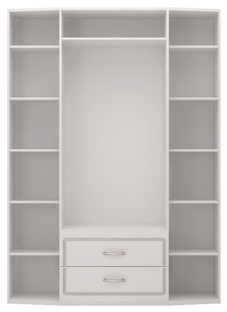 Шкаф для одежды четырехдверный с зеркалом Виктория №2 