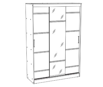 Шкаф-купе 1,5 метра Сакура   