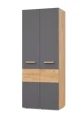 Шкаф двустворчатый В20 Виора, Золотой дуб/Графит 