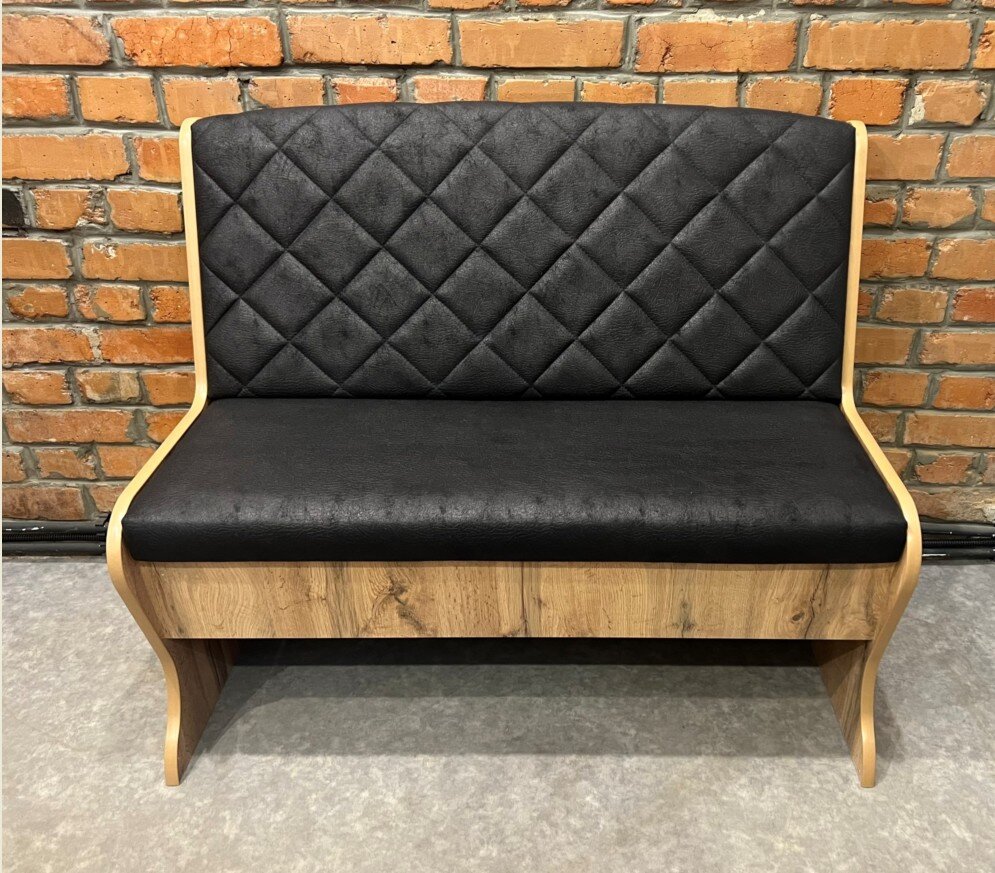 Кухонный уголок Барон, Дуб Вотан / Замша Черная 