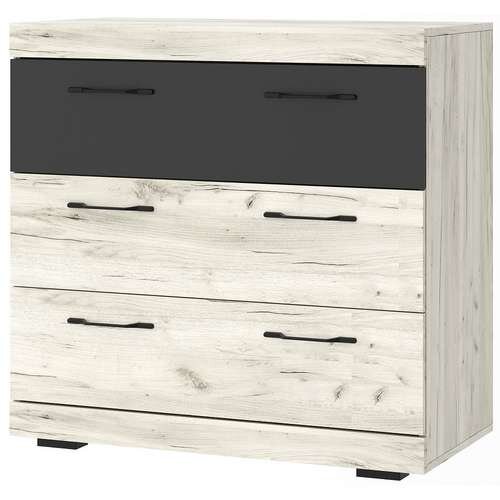 Комод КС-900 Соната, Крафт белый - Антрацит 