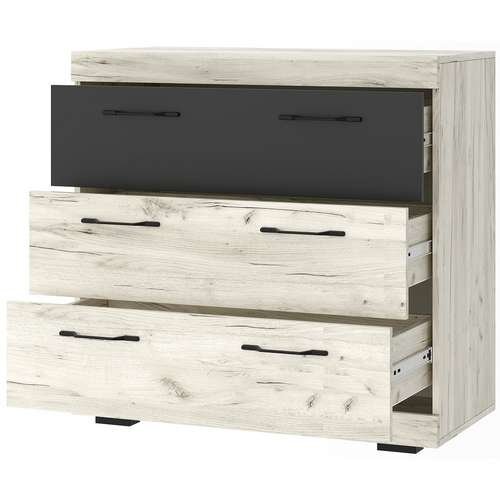 Комод КС-900 Соната, Крафт белый - Антрацит 