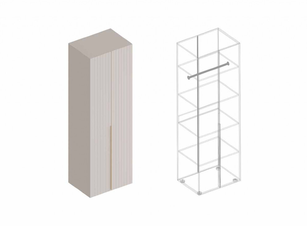 Шкаф 2-х створчатый 700 Тефия 