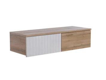 Тумба навесная Ливерпуль, вотан/белый глянец 