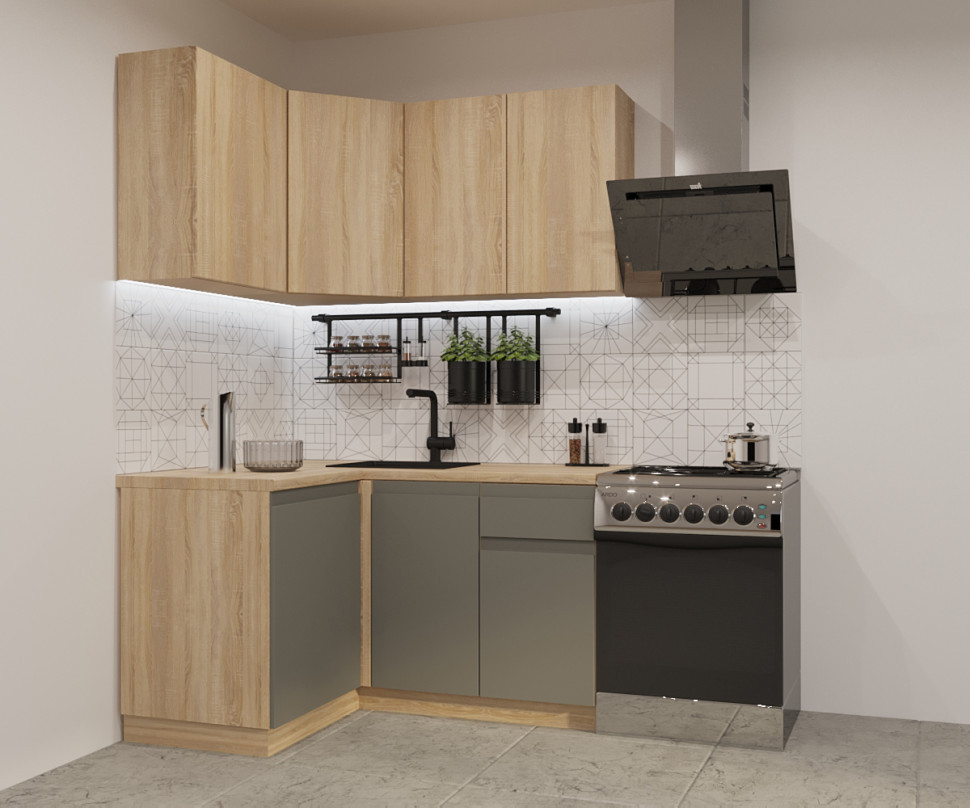 Дуб сонома Обсидиан Акция Лайн арт. 6 - 1200х1400 