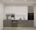Кухонный гарнитур Лайн Тальк/Обсидиан,  3000 мм (арт. 16) 