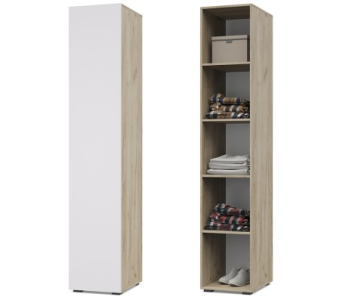 Шкаф-пенал Челси, Дуб серый / Белый