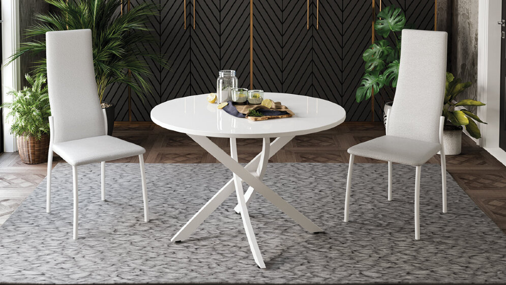 Стол обеденный Diamond, тип 2 (белый) 
