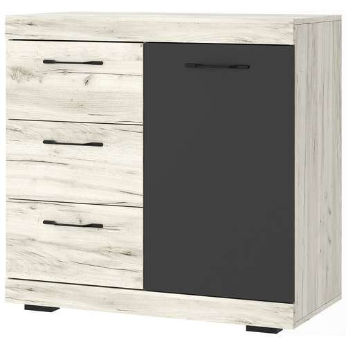 Комод КС-900 1Д Соната, Крафт белый - Антрацит 