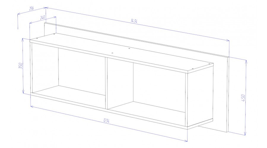 Антресоль АН-02 Бостон, Анкор светлый 