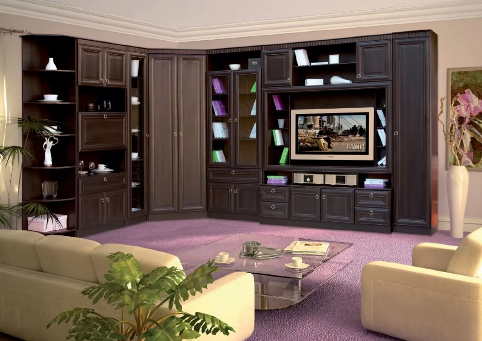 Шкаф-пенал для посуды Инна 602, Денвер темный 