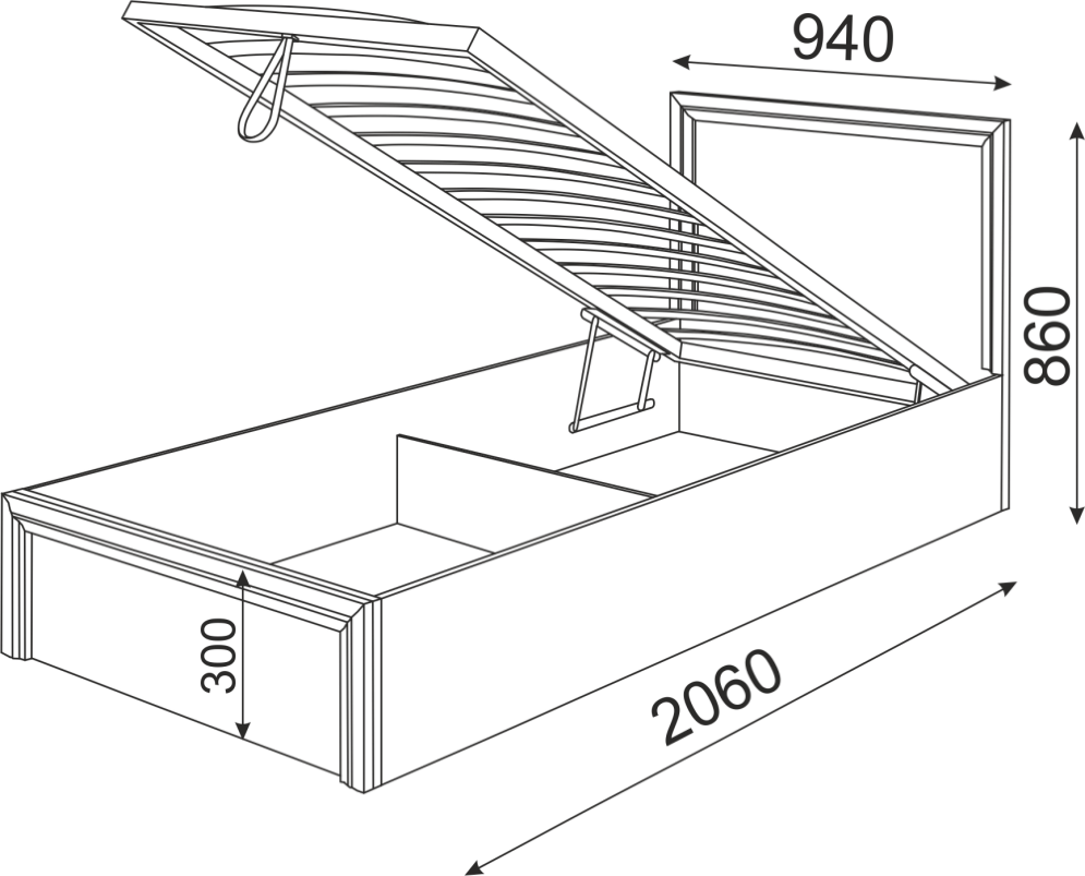 Кровать с подъемным механизмом Остин М22 
