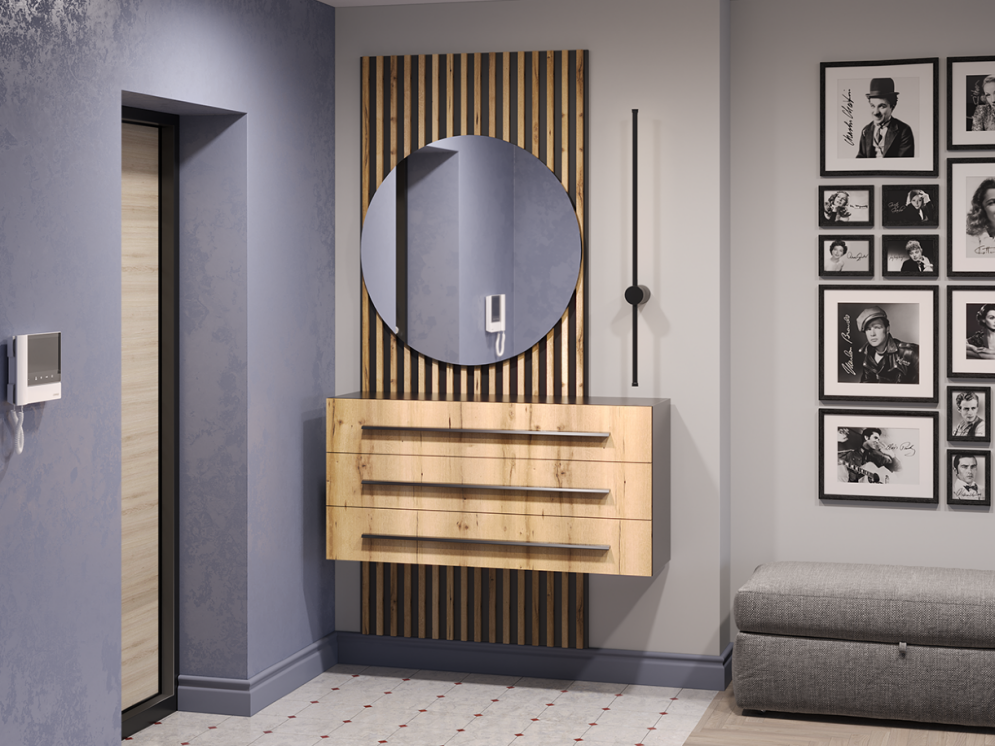 Тумба подвесная с зеркалом Аэлита 