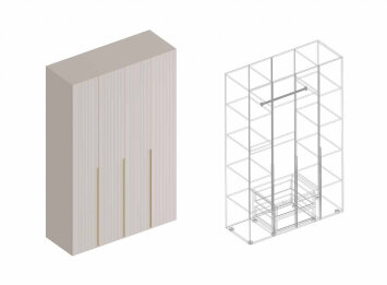Шкаф 4-х створчатый 1400 Тефия