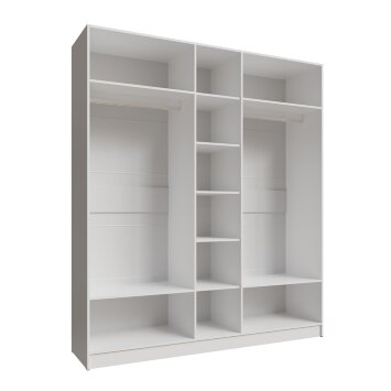 Шкаф пятистворчатый с зеркалом Мадрид, Белый