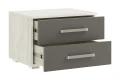 Тумба прикроватная (комплект из 2 штук) Фиеста New, Дуб крафт белый / Графит 